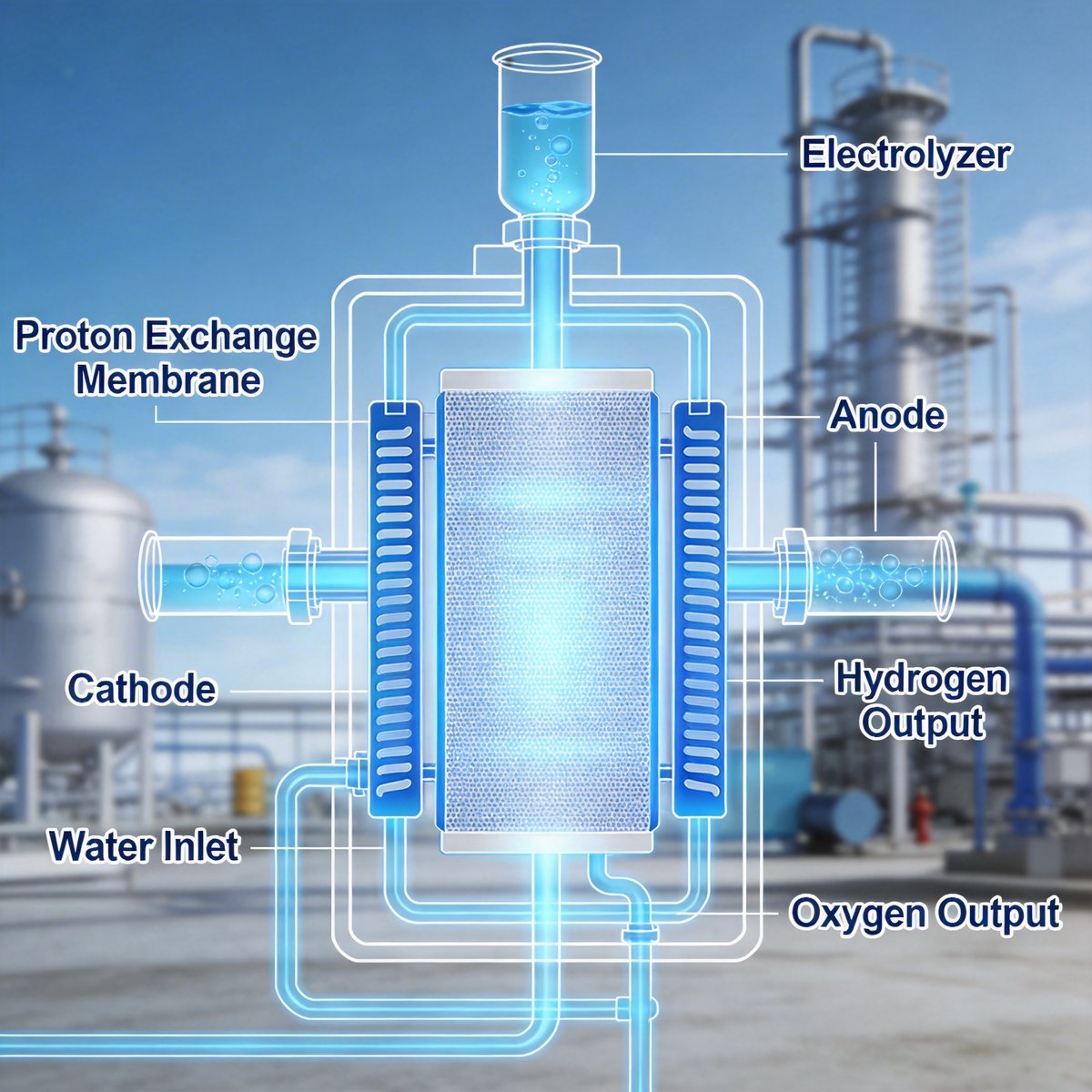 水裂解制氢:膜分离技术实现高纯度氢气生产